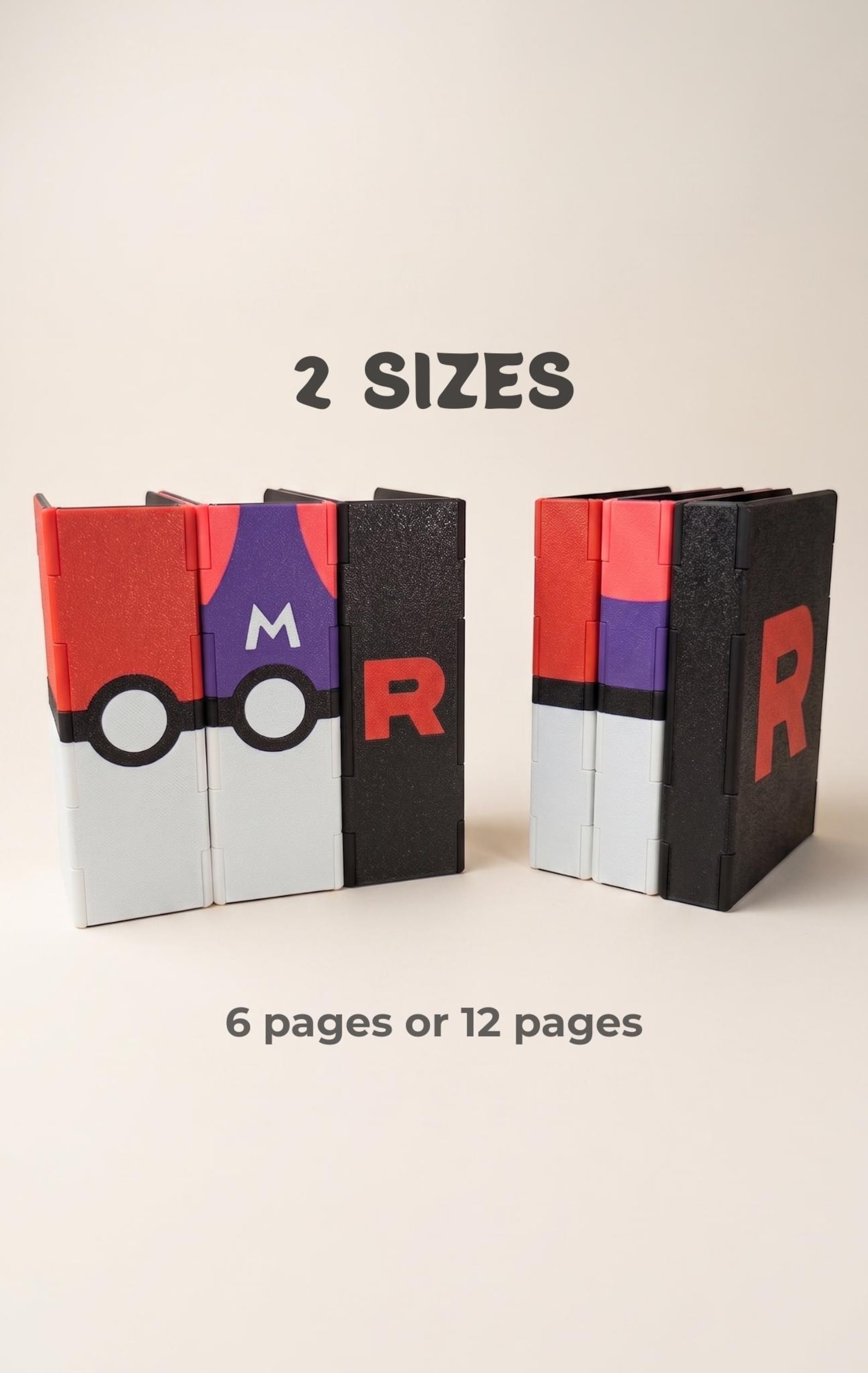 Cardsliders binder available in 6-page and 12-page sizes